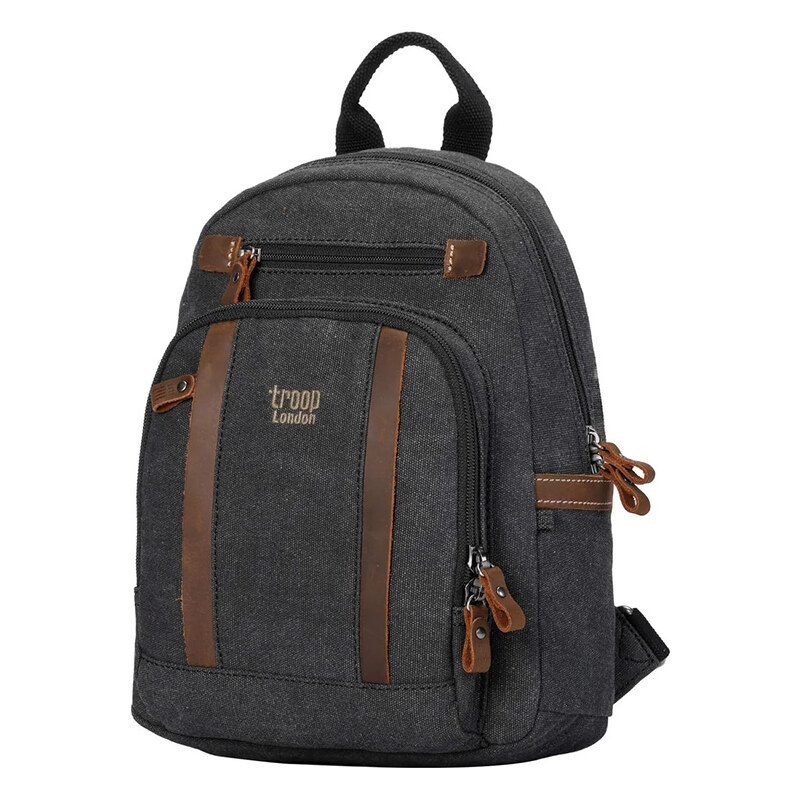 Troop London Značkový malý městský batoh černý (GTB826)