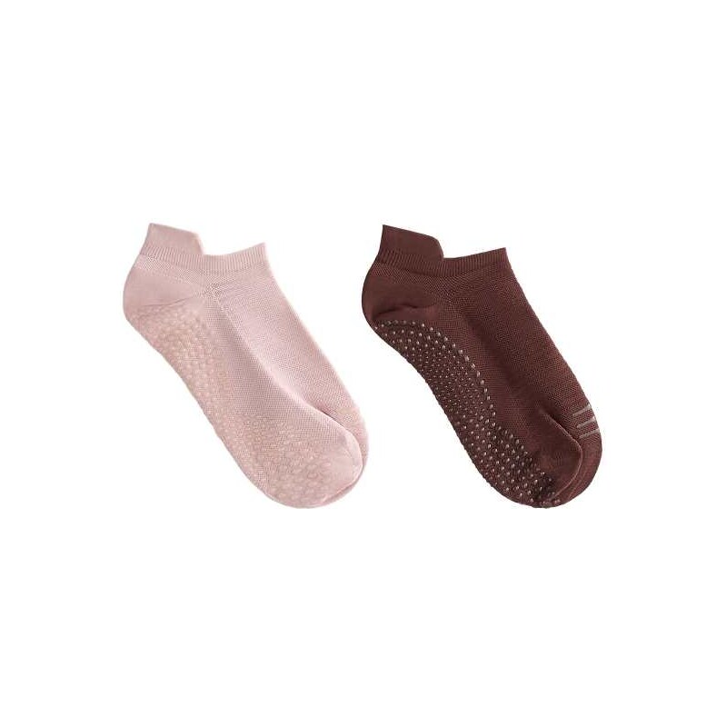 OYSHO 2 pairs of polyamide blend yoga and pilates sneaker socks in 112778592