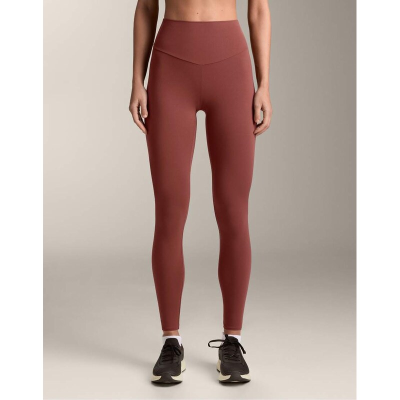 OYSHO Comfortlux high-rise ankle-length leggings in mauve-Copper