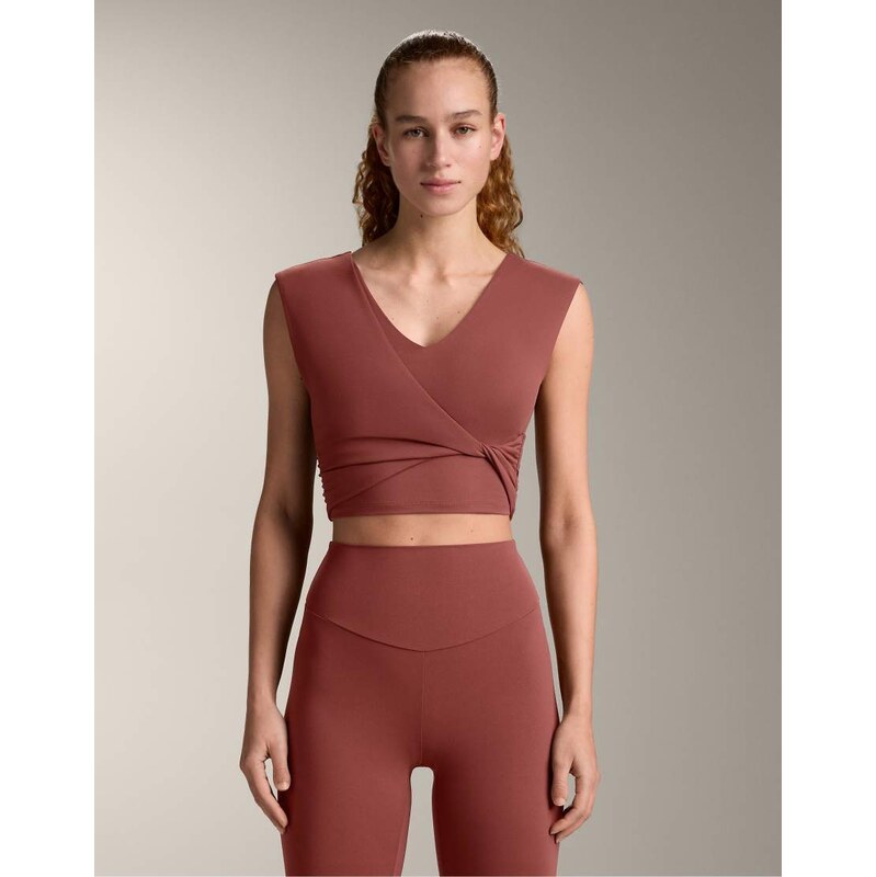 OYSHO Crossover comfortlux tank top in mauve-Copper