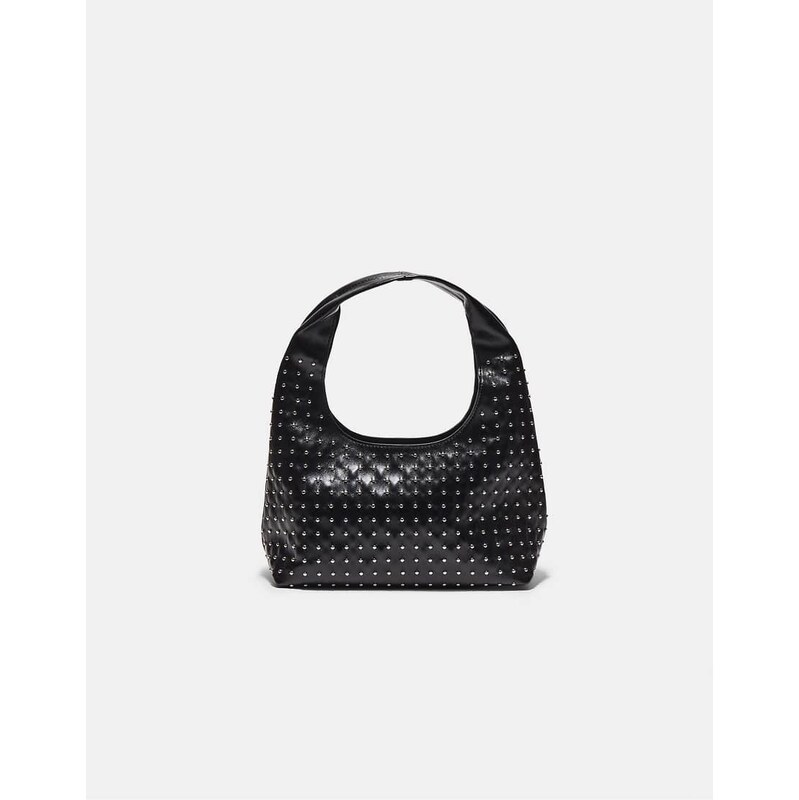 Stradivarius Shoulder bag with stud detail in black 112778619