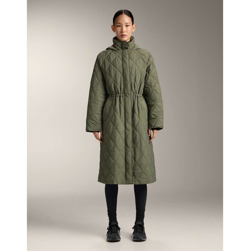 OYSHO Waterrepellent fellex aerogel padded jacket in khaki-Green 112778648