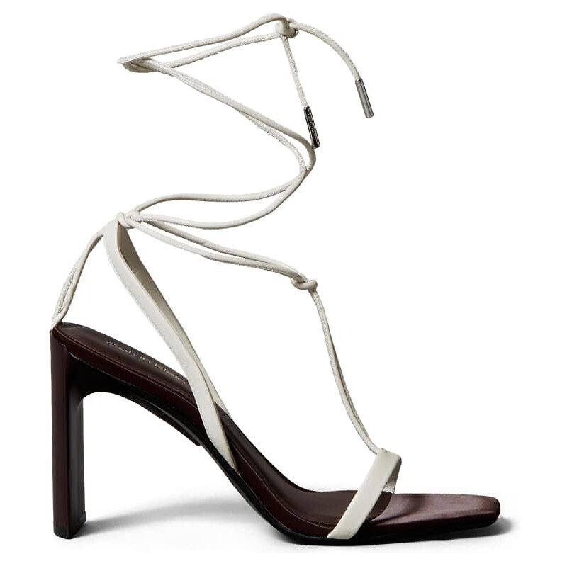 Calvin Klein leather slingback heels in burgundy-Black 112778747