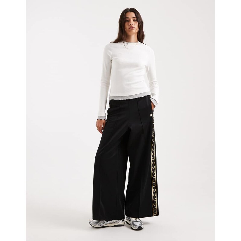 Fred Perry co-ord taped logo track pants in black 112844346