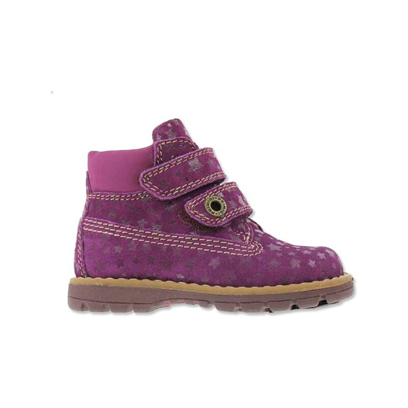 Primigi Dívčí kotníkové boty s hvězdičkami - fialové