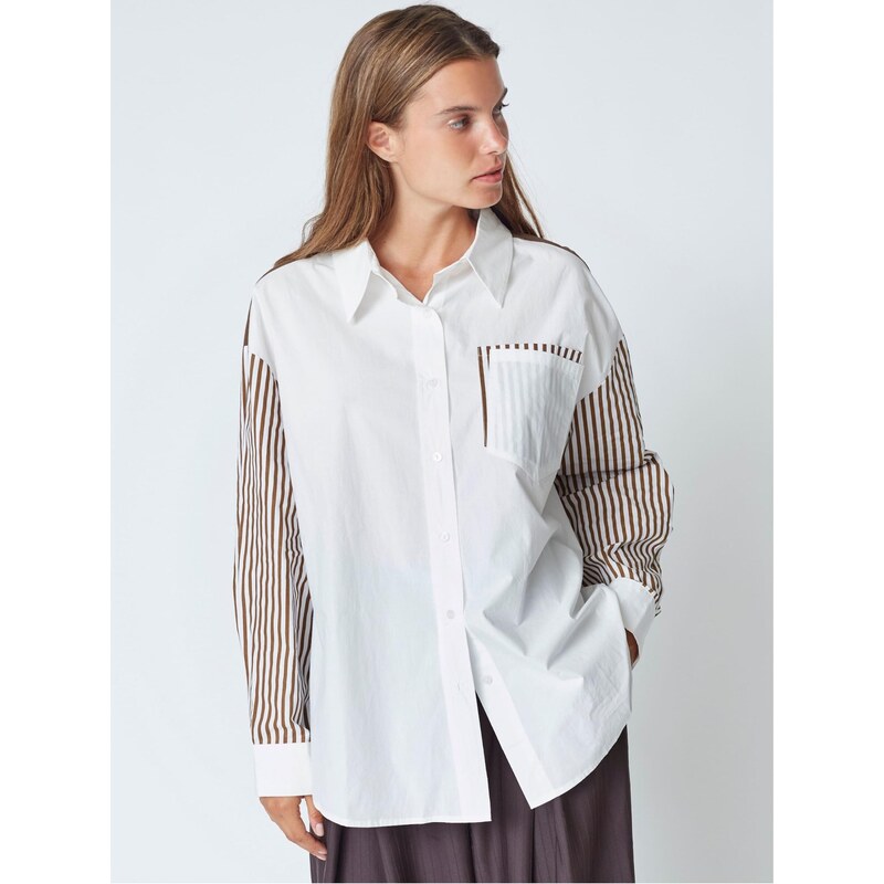 cocouture Halenka Mio hnědá / bílá 112781263