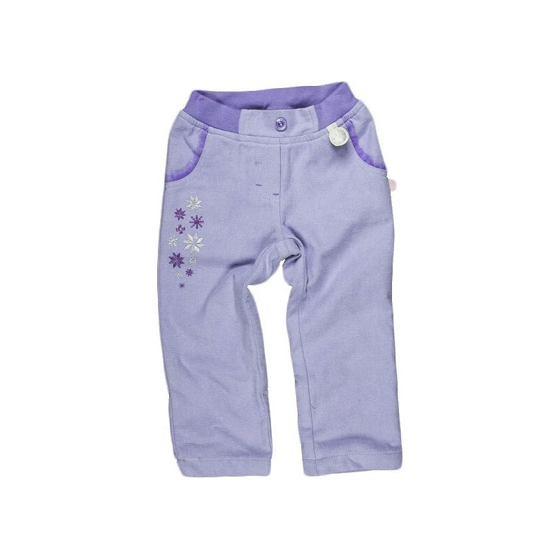 MMDadak Dívčí kalhoty s vločkami - světle fialové