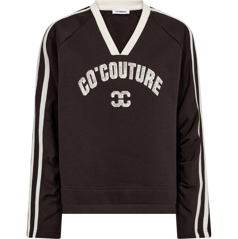 cocouture Mikina Batu tmavě hnědá / bílá 112781793