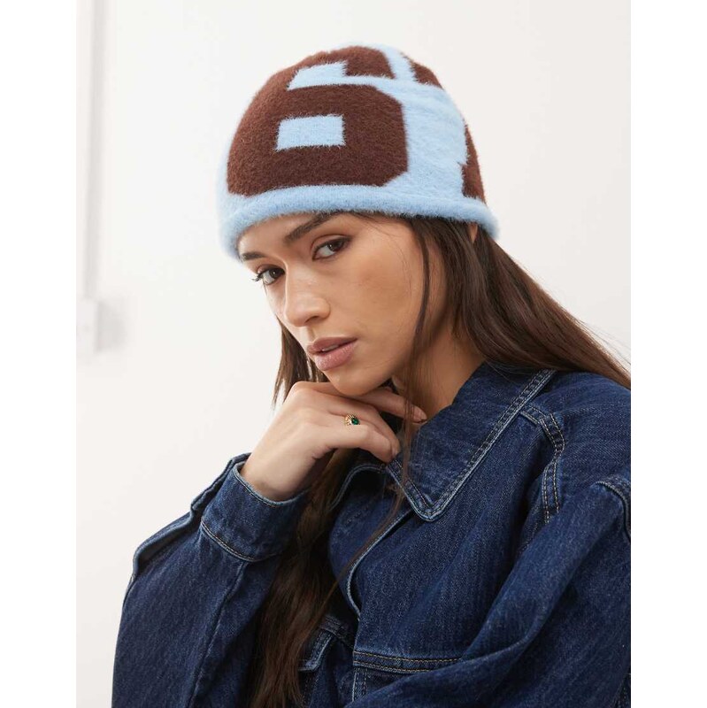 COLLUSION blue number beanie 112893296