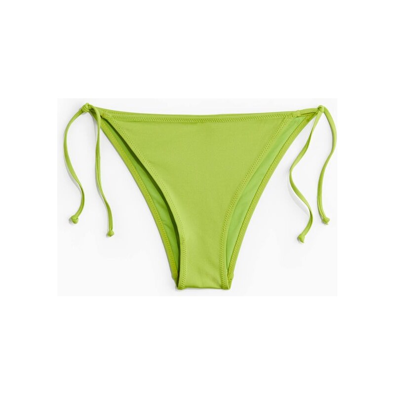 H&M - Tie tanga bikini bottoms - Limetkově Zelená