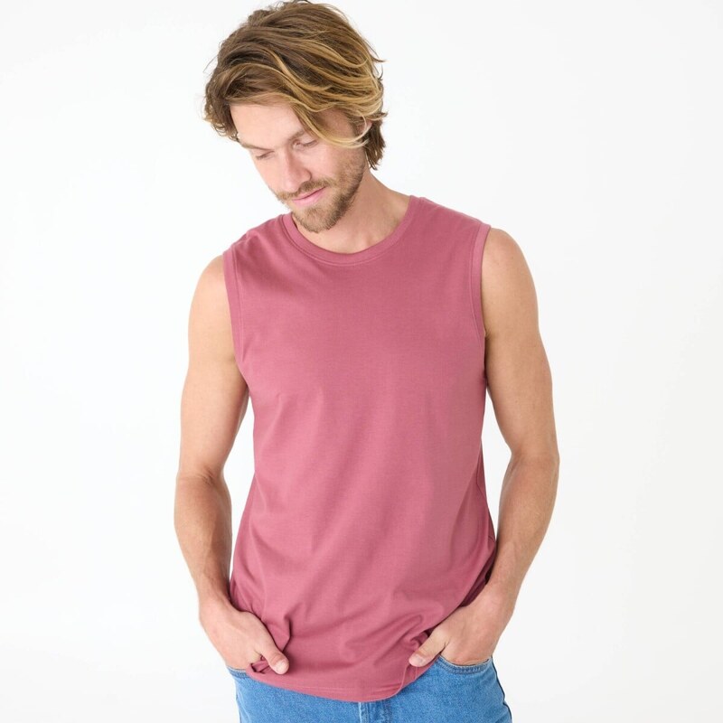 Blancheporte Sada 3 tílek s kulatým výstřihem růžová+tmavá