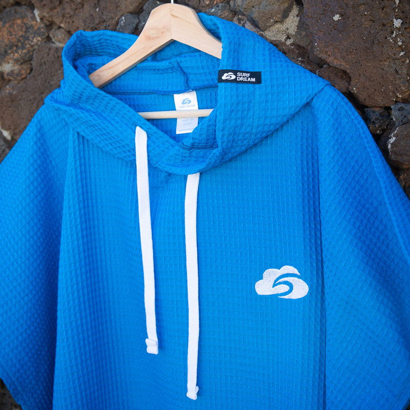 SURF DREAM Surfové pončo pánské waflové sky blue