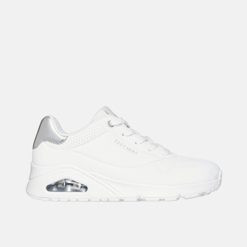 Dámské bílo-stříbrné tenisky Skechers UNO - Golden Air 112792028