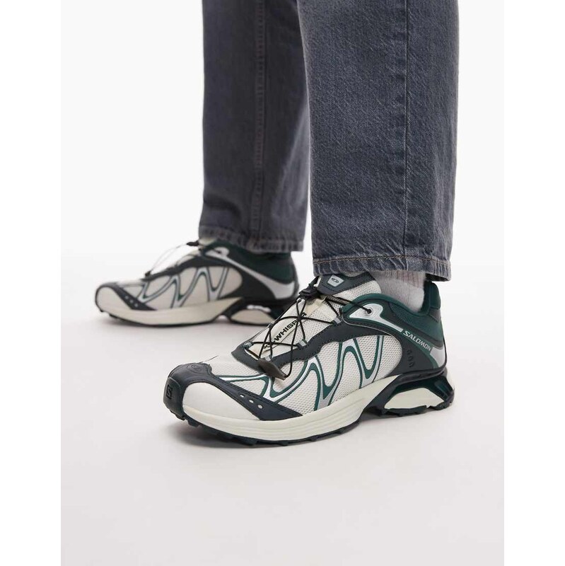 Salomon XT-Whisper trainers in vanilla and bistro green