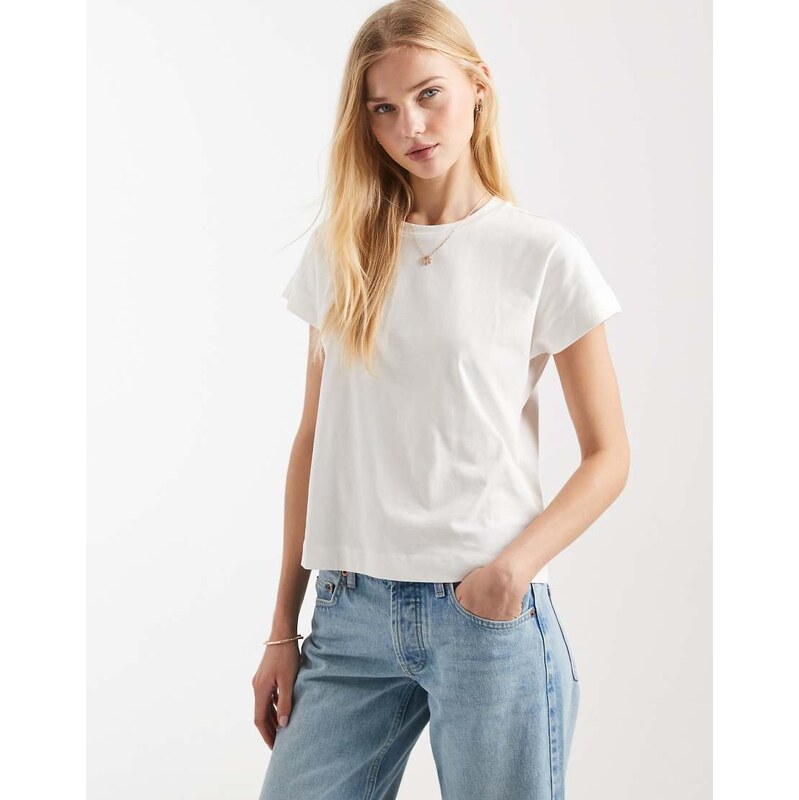 ONLY cap sleeve t-shirt in white