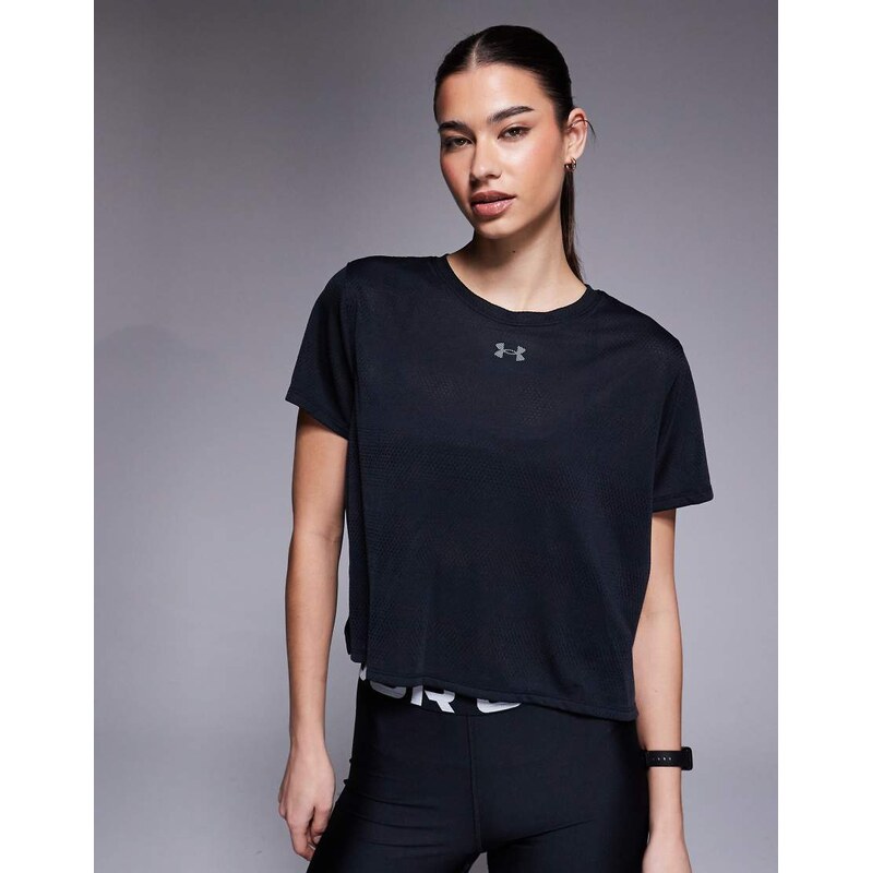 Under Armour Velociti short sleeve running t-shirt in black