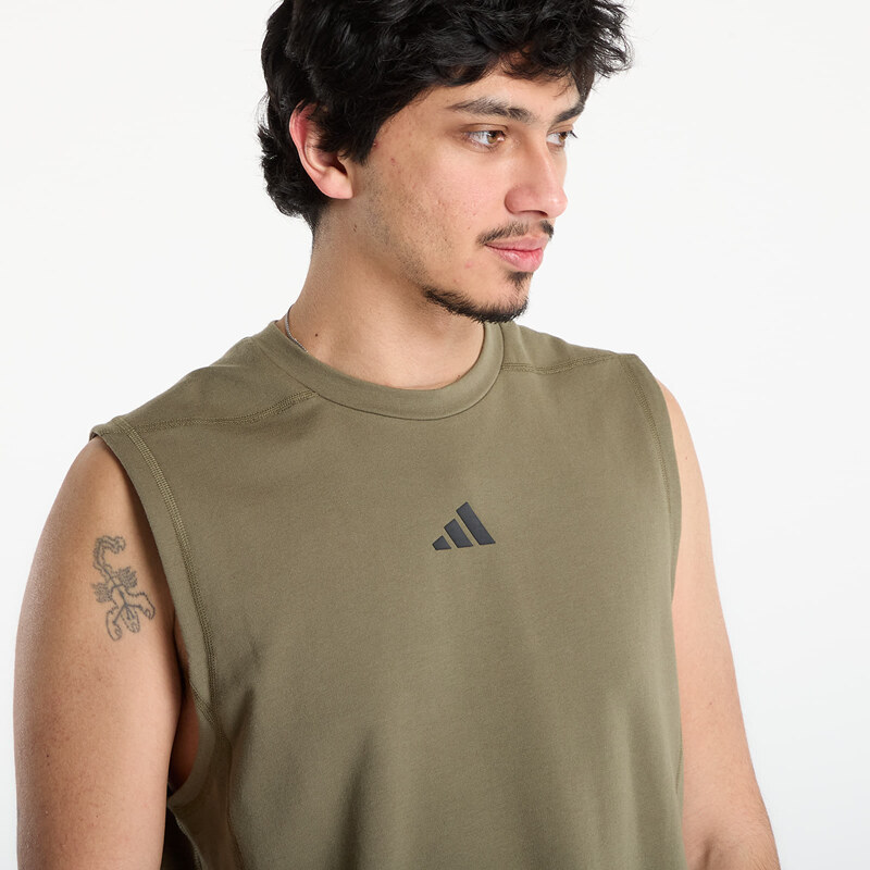 adidas Performance Tričko adidas D4T X Sleeveless Tank Top Olive Strata M