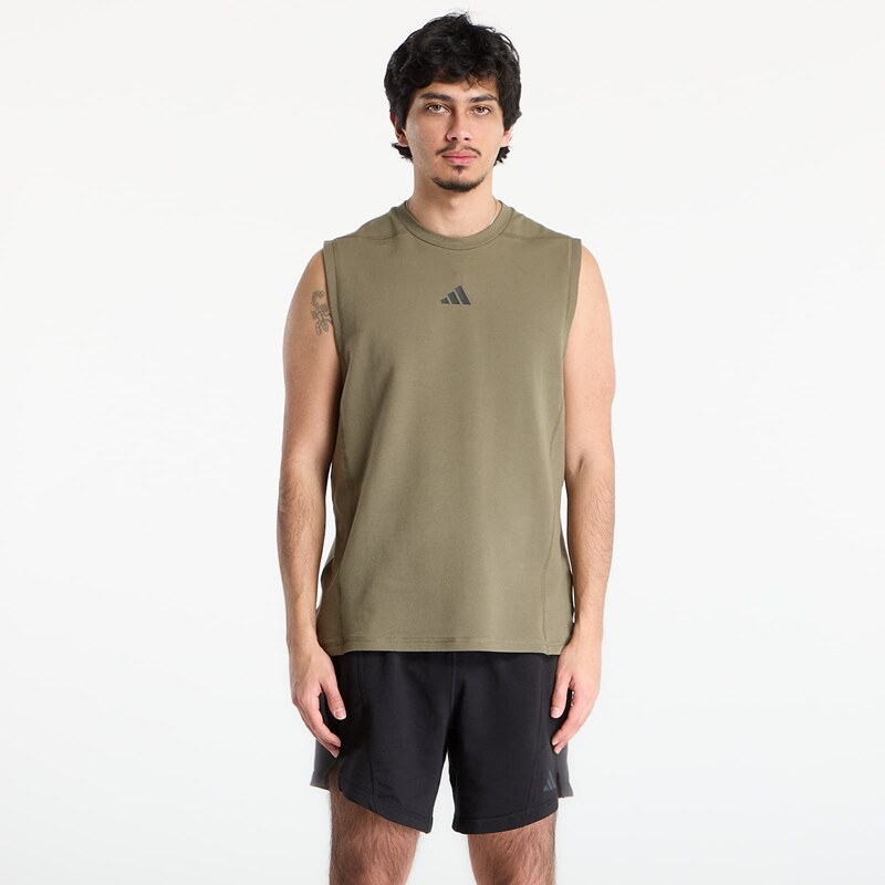 adidas Performance Tričko adidas D4T X Sleeveless Tank Top Olive Strata M
