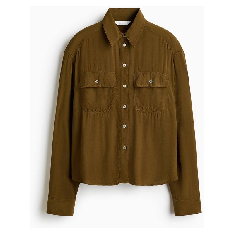 H&M - Viskózová košile - zelená 112794825