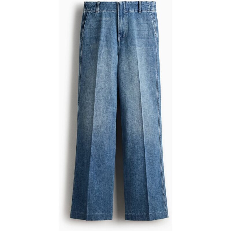 H&M - Straight High Jeans - Denim Blue