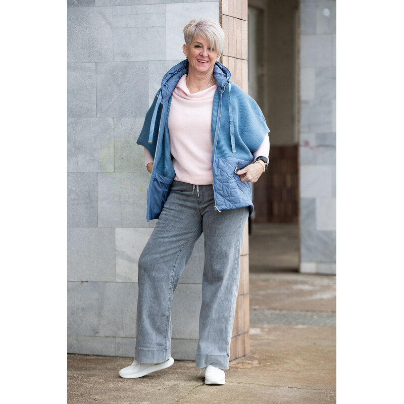 REDSEVENTY DENIM Džíny do gumy PALFI grey [F578-21] Barva: Šedá, 112909462