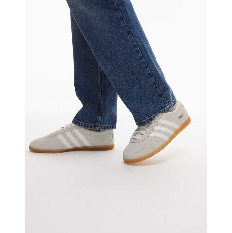 adidas Originals Gazelle Lo Pro in off white with gum sole