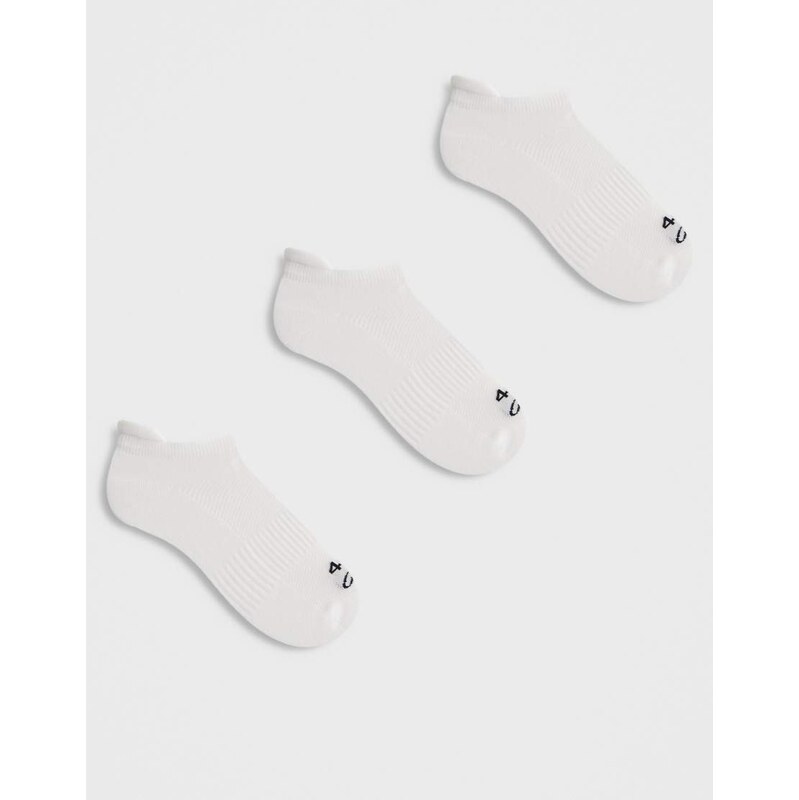 4505 Icon 3 pack quick dry sport ankle socks in white 115518120