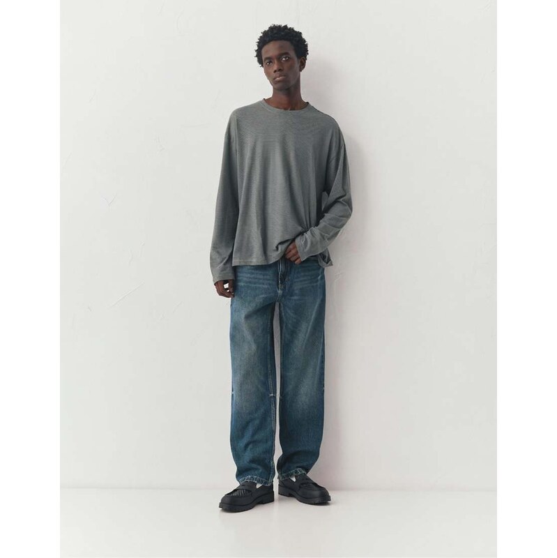 Pull&Bear Straight-leg jeans in dark blue