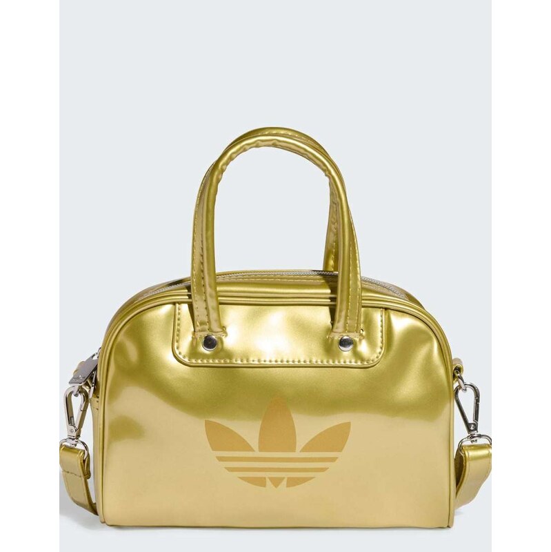 adidas Originals Adicolor mini bowling bag in gold metallic 115505610