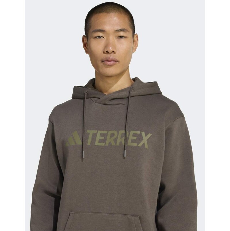 adidas performance Terrex multi large logo hoodie in shadow