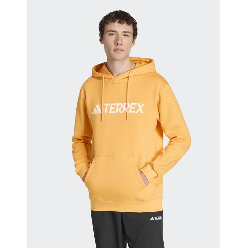 adidas performance Terrex multi large logo hoodie in pure