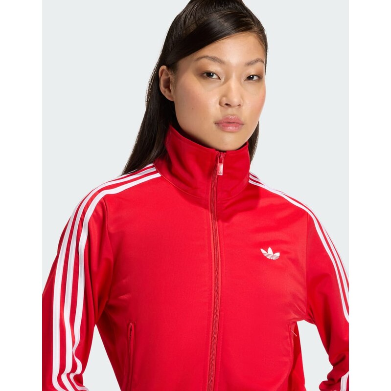 adidas Originals Firebird classic track top in better scarlet / white 115624369