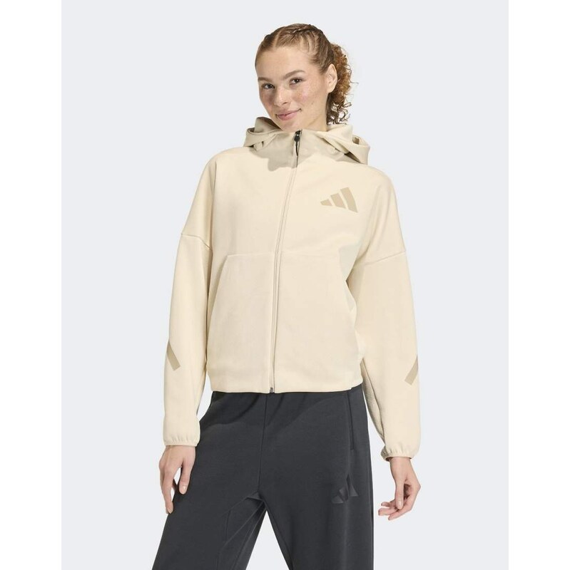 adidas performance Adidas z.n.e. full-zip hoodie in crystal linen 115496172