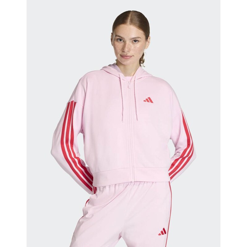 adidas performance Essentials 3-stripes french terry full-zip hoodie 115499921