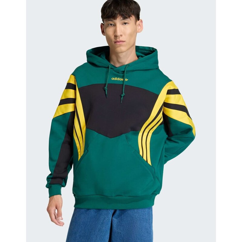 adidas Originals Santiago hd hoodie in collegiate green