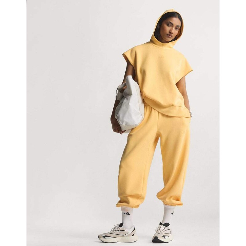 adidas performance Soft lux loose pant in semi ice tangerine-Orange 115496207