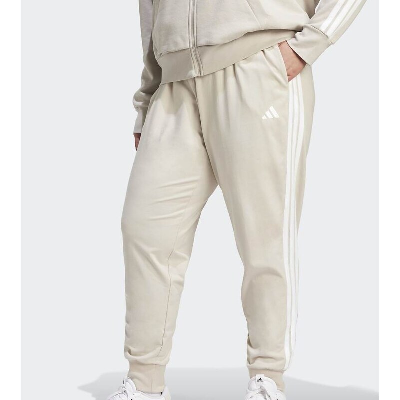 adidas performance Essentials 3-stripes jogger pants (plus size) in 115499968