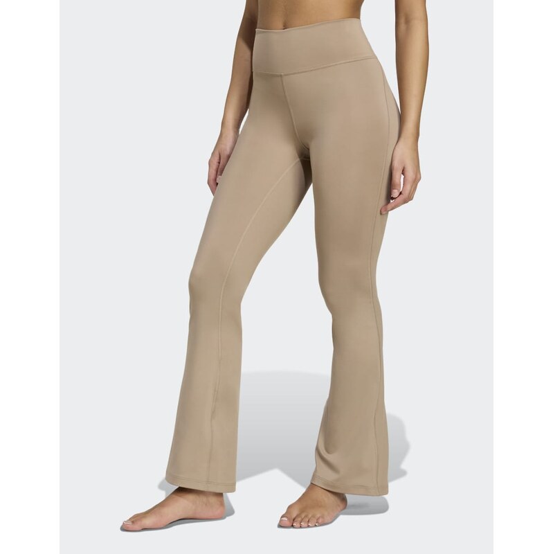 adidas performance All me essentials flare leggings in chalky
