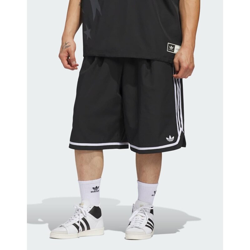adidas Originals Originals basketball long short in black