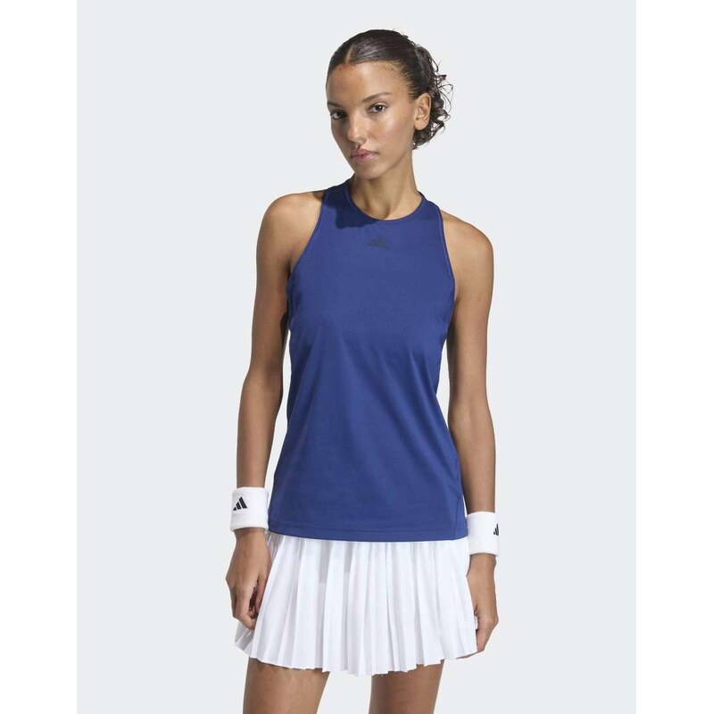 adidas performance Club tennis climacool tank in dark blue