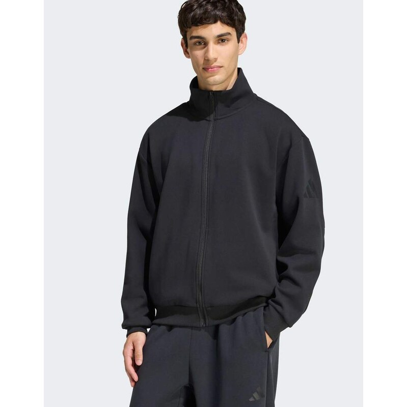 adidas performance Soft lux track top in black