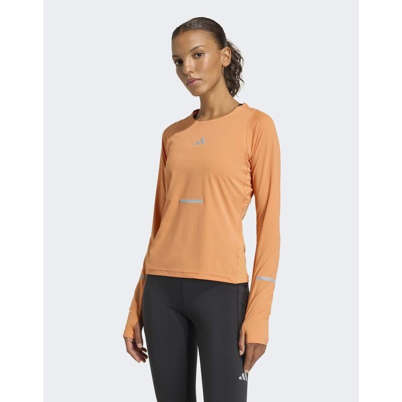 adidas performance Adi365 climacool+ longsleeve in dusky orange 115500232