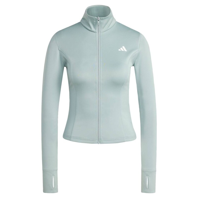 adidas performance Optime essentials full-zip jacket in wonder sage 115500303