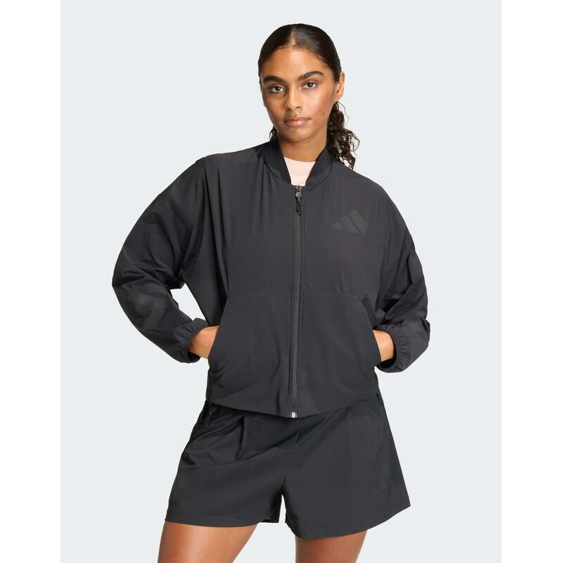 adidas performance Adidas z.n.e. woven bomber in black 115500269