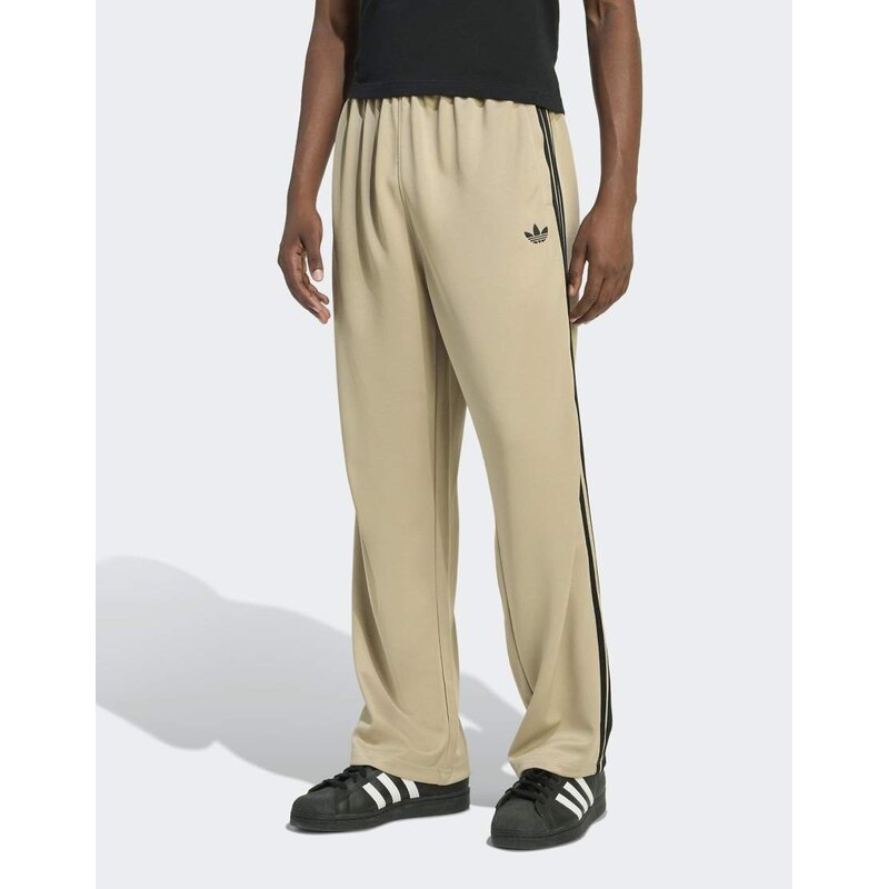 adidas Originals Adicolor loose trackpants in stone khaki / black 115499994