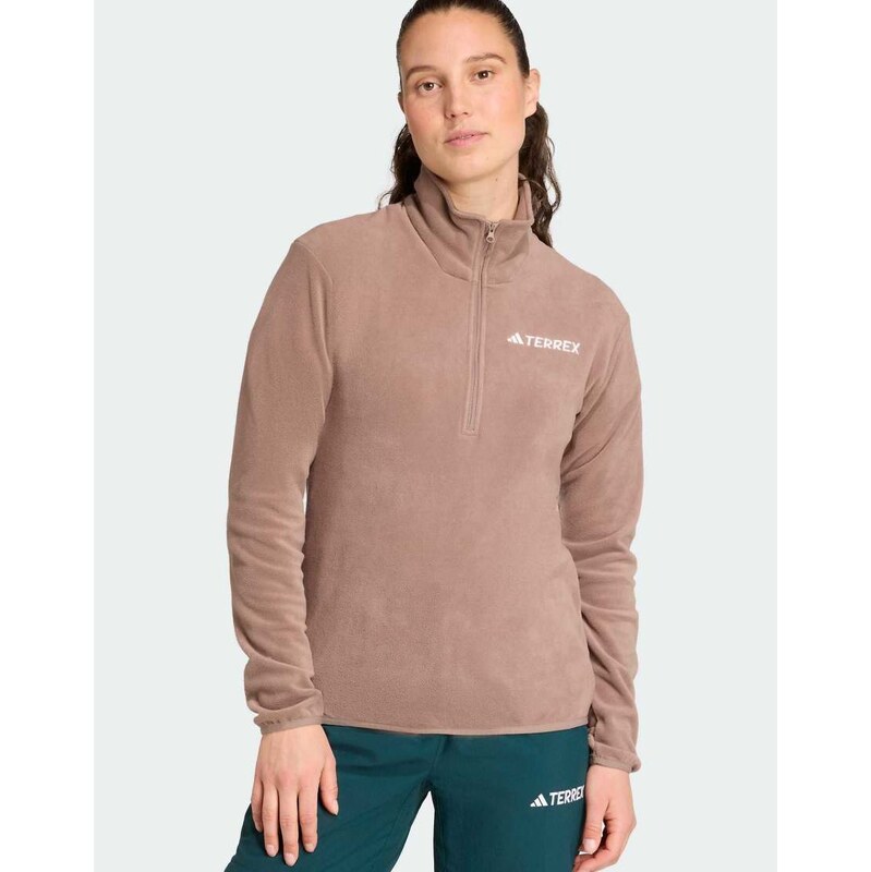 adidas performance Multi essentials 1/2 zip fleece jacket in trace 115496170