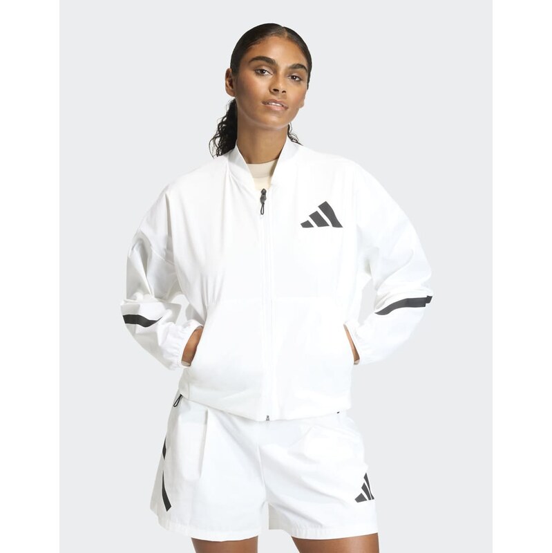 adidas performance Adidas z.n.e. woven bomber in white 115500272