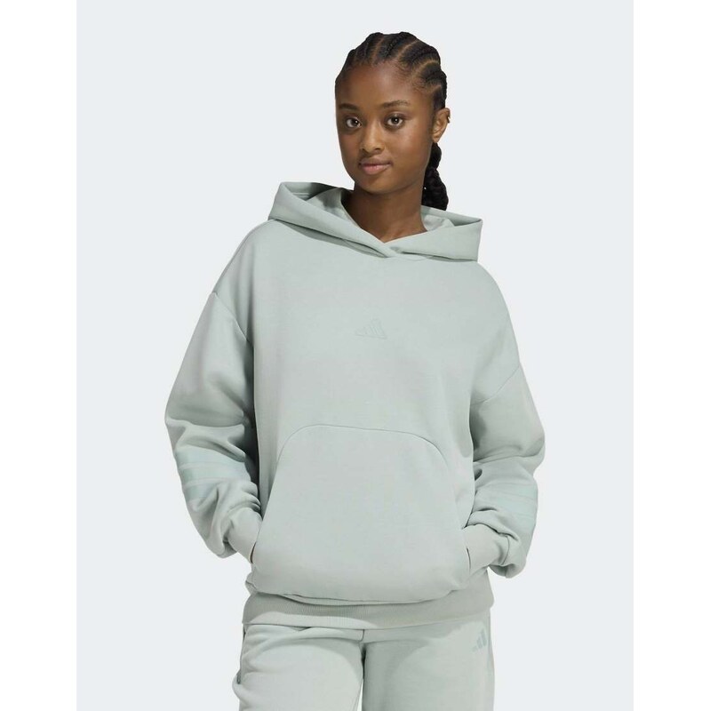 adidas performance Future icons 3-stripes hoodie in wonder sage-Green 115505639