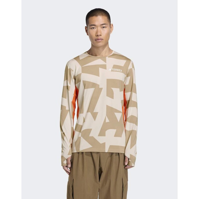 adidas performance Multi synthetic base layer long sleeve in