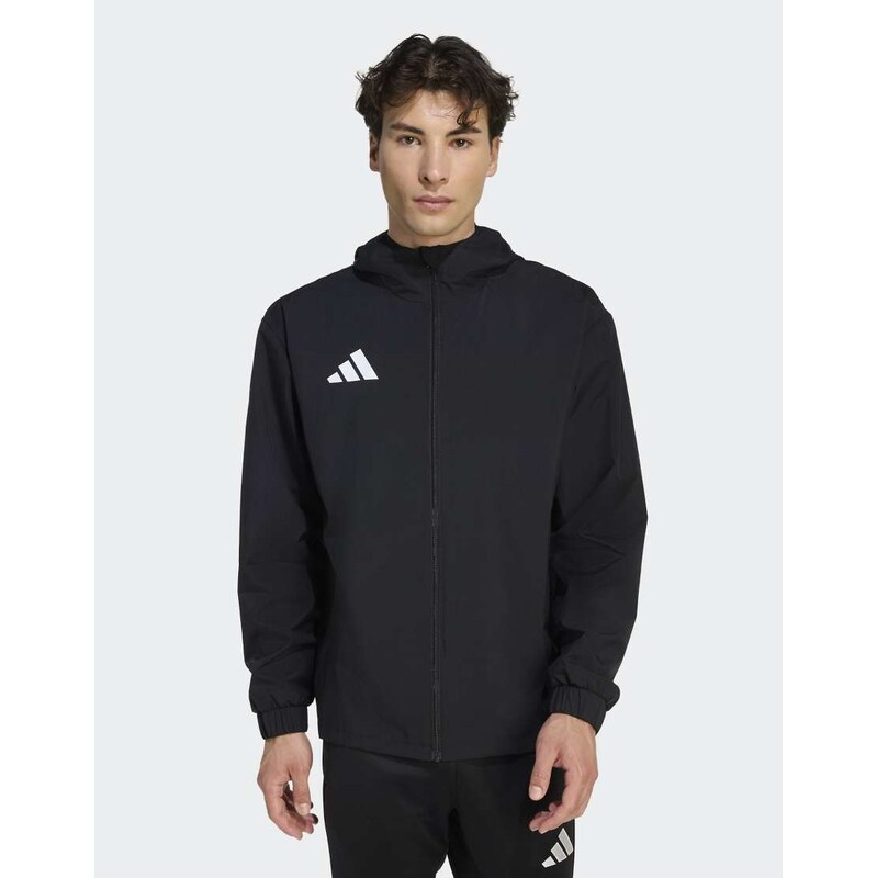 adidas performance Entrada26 all weather jacket in black / white